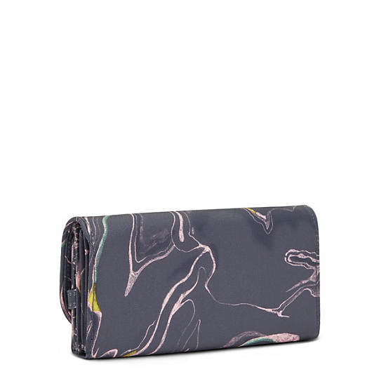 Kipling Money Land Printed Snap Wallet Plånbok Grå | SE 1033TC